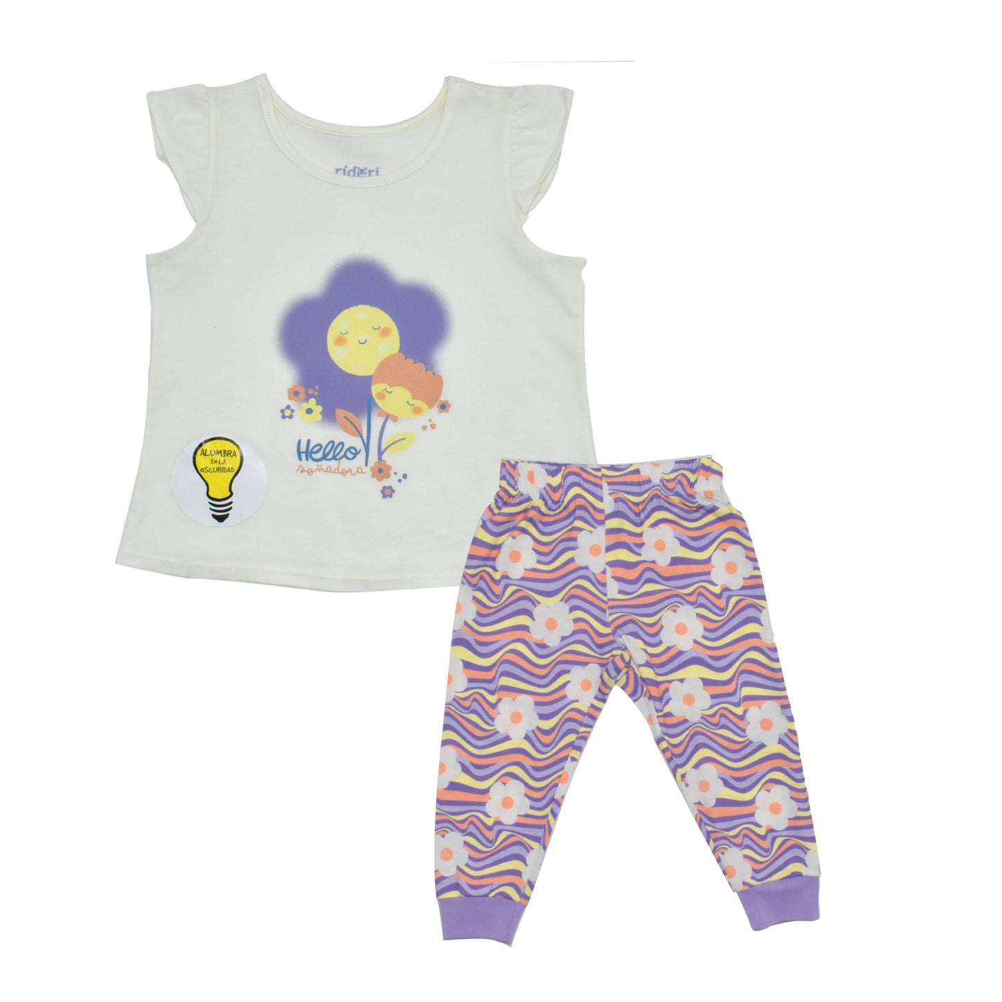 Pijama Manga Corta y Pantalon Jogger para Bebé Niña