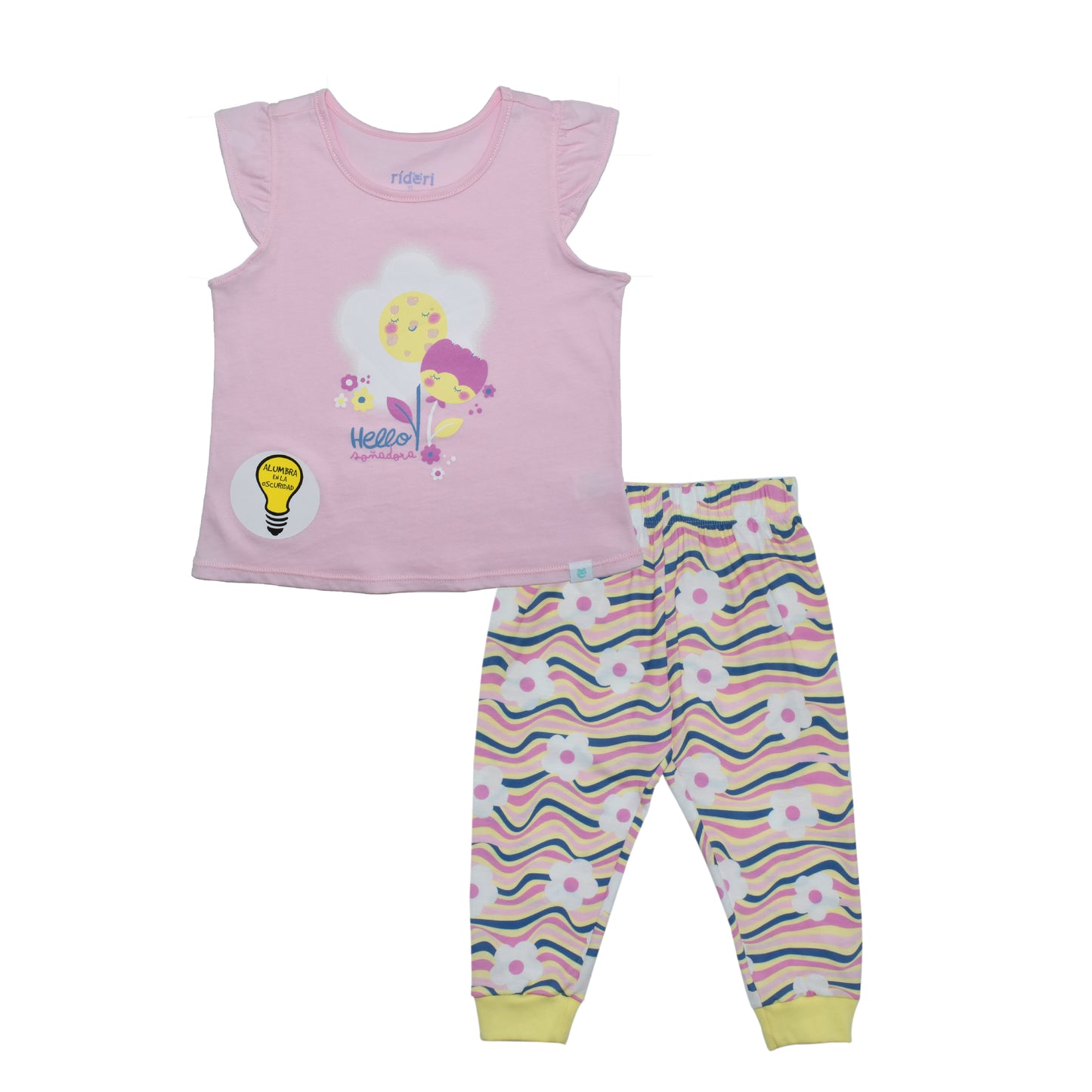 Pijama Manga Corta y Pantalon Jogger para Bebé Niña