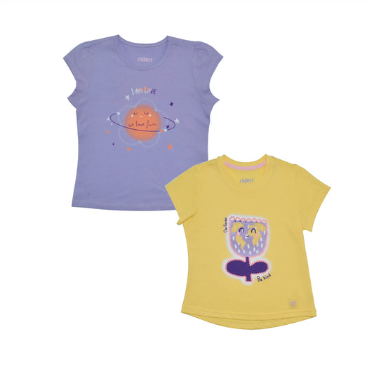 Set de Camisetas Manga Corta de Bebé Niña