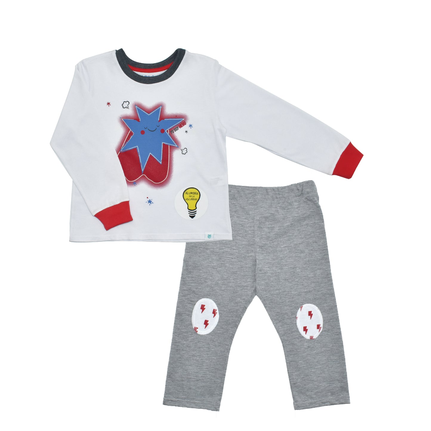 Pijama Manga Larga y Pantalon con Rodilleras para Bebé Niño