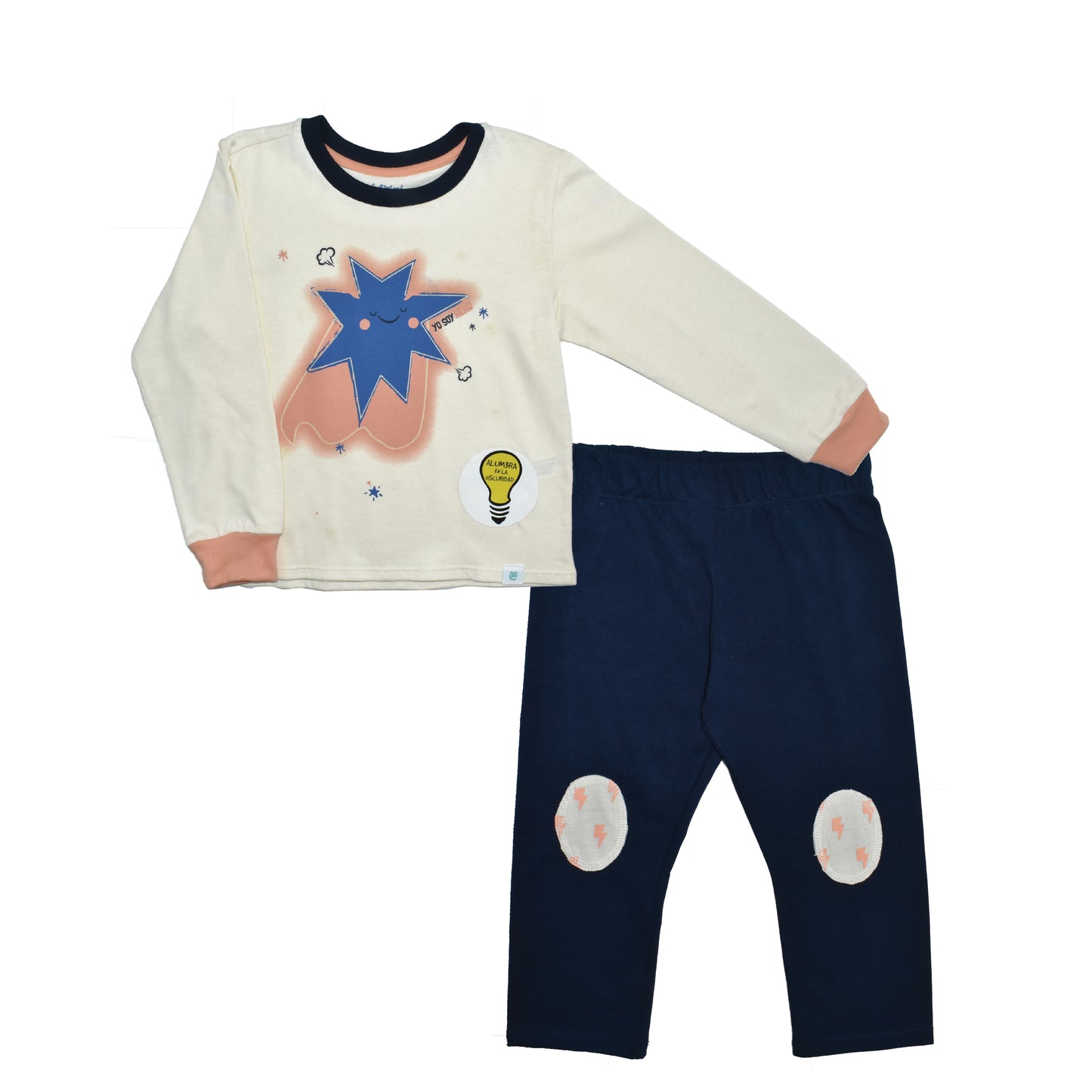 Pijama Manga Larga y Pantalon con Rodilleras para Bebé Niño