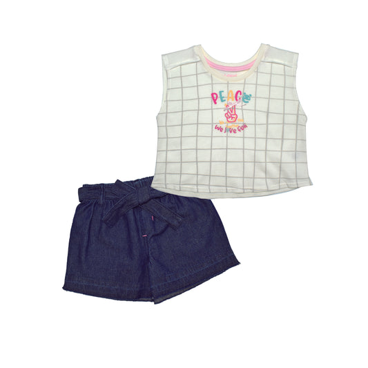 Conjunto Corto Casual para Bebé Niña