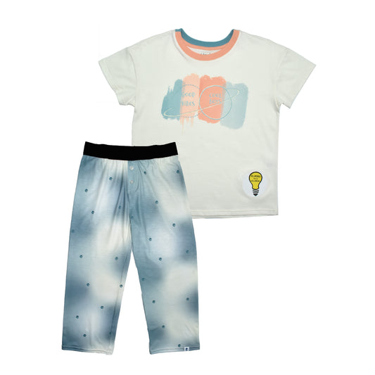 Pijama Manga Corta y Pantalon Largo para Niño