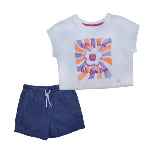 Conjunto Corto Casual para Niña